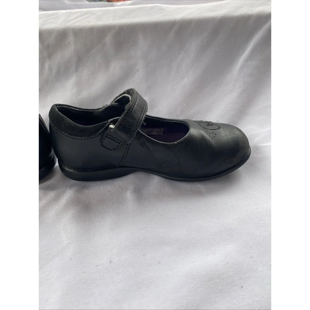 Clarks Breeanjo Children Mary Jane Black Light Up Leather Casual Flats Size 7.5